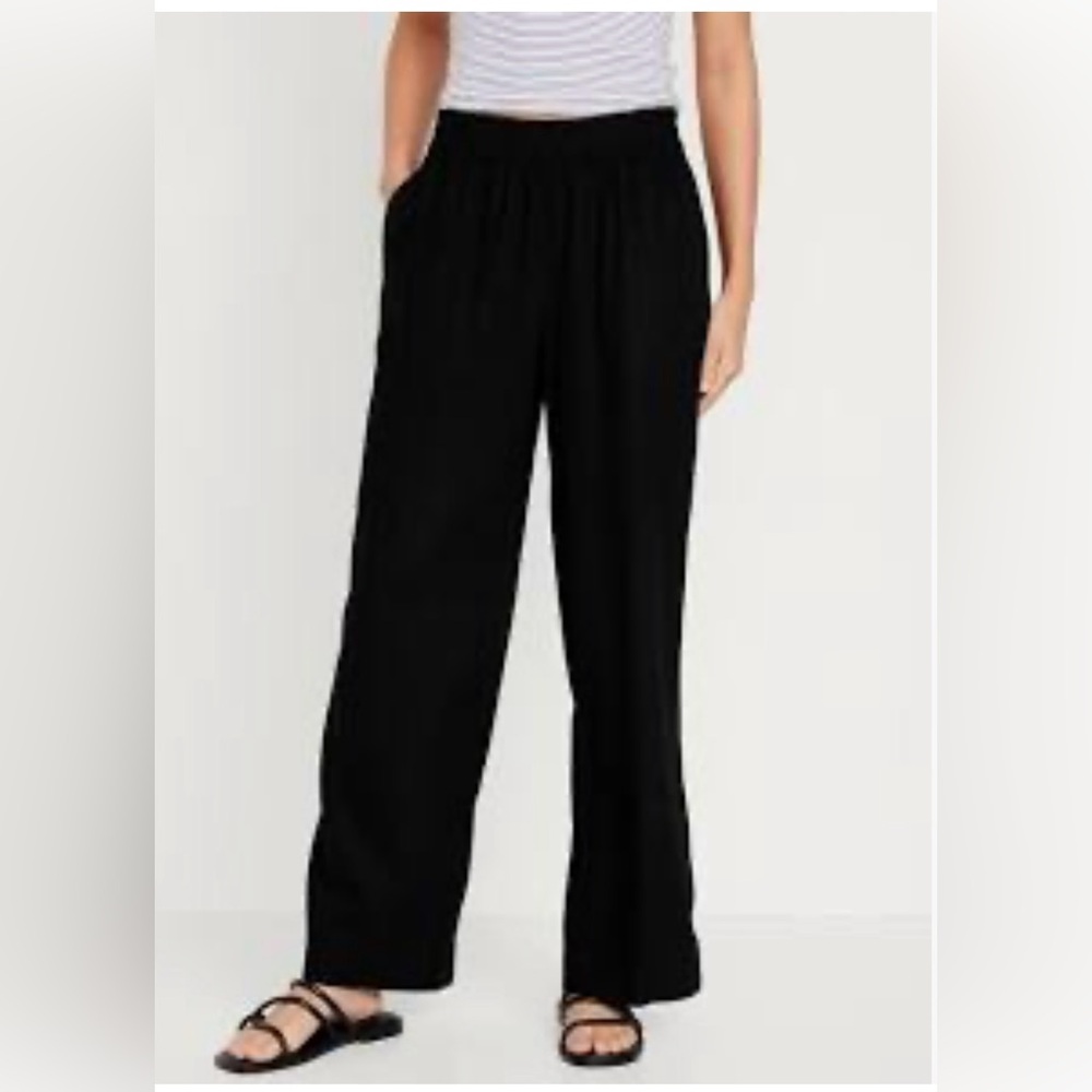 Bundle of 2 Old Navy wide-leg linen pants